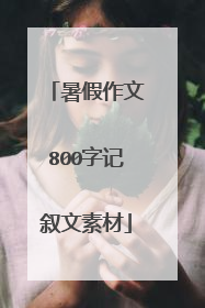 暑假作文800字记叙文素材