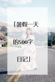 暑假一天的500字日记