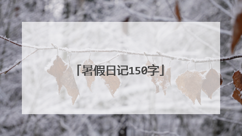 暑假日记150字
