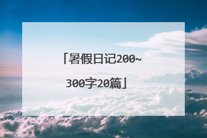暑假日记200~300字20篇