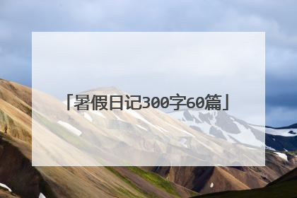 暑假日记300字60篇
