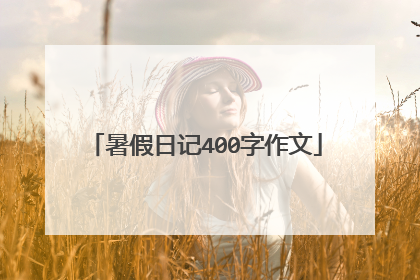 暑假日记400字作文