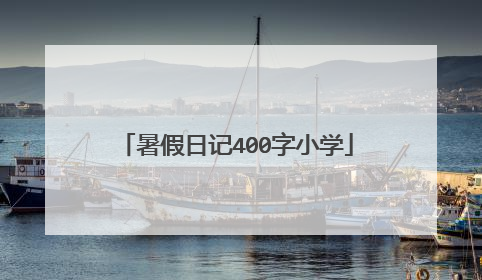 暑假日记400字小学
