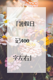 暑假日记400字左右