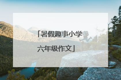 暑假趣事小学六年级作文