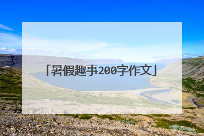 暑假趣事200字作文
