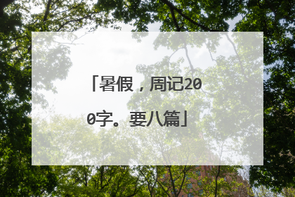暑假，周记200字。要八篇