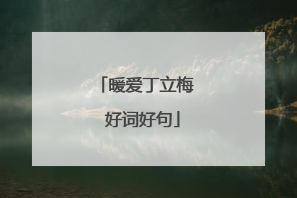 暖爱丁立梅 好词好句