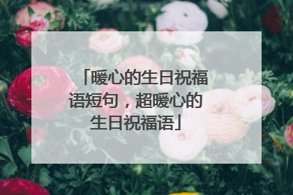 暖心的生日祝福语短句，超暖心的生日祝福语