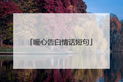 暖心告白情话短句