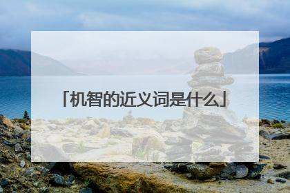 机智的近义词是什么