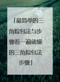最简单的三角粽包法与步骤看一遍就懂的三角粽包法步骤