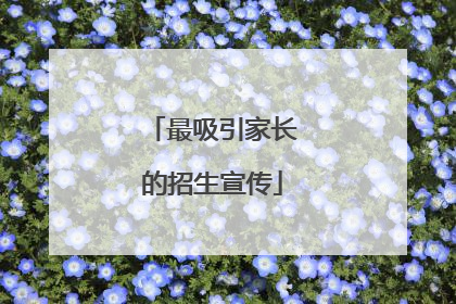 最吸引家长的招生宣传