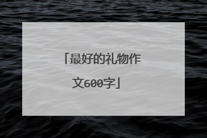 最好的礼物作文600字