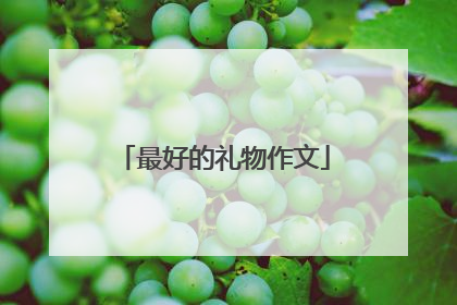 最好的礼物作文