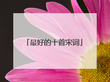 最好的十首宋词