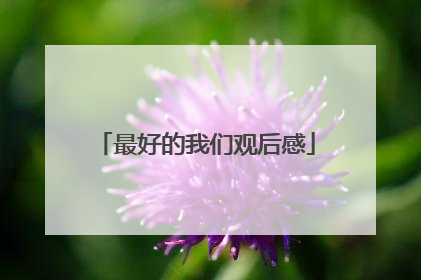 最好的我们观后感