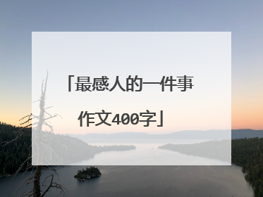 最感人的一件事作文400字
