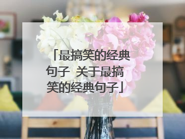 最搞笑的经典句子 关于最搞笑的经典句子