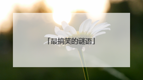 最搞笑的谜语
