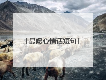最暖心情话短句