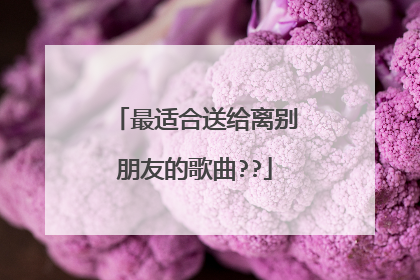 最适合送给离别朋友的歌曲??