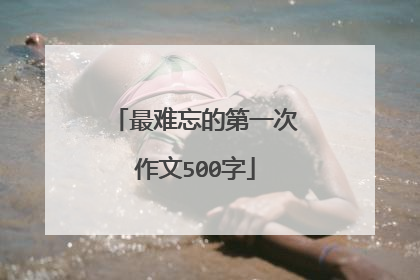 最难忘的第一次作文500字