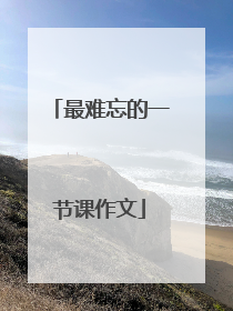 最难忘的一节课作文