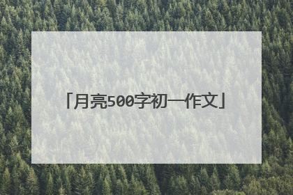 月亮500字初一作文