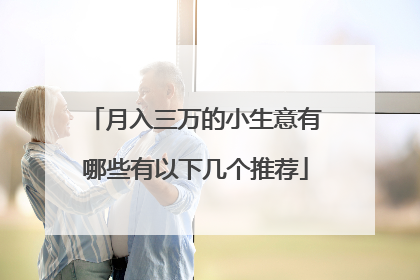 月入三万的小生意有哪些有以下几个推荐