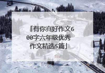 有你真好作文600字六年级优秀作文精选5篇