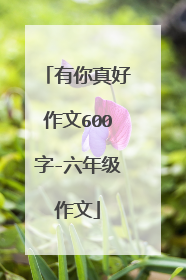 有你真好作文600字-六年级作文