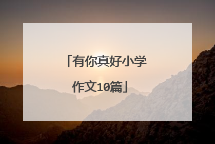 有你真好小学作文10篇