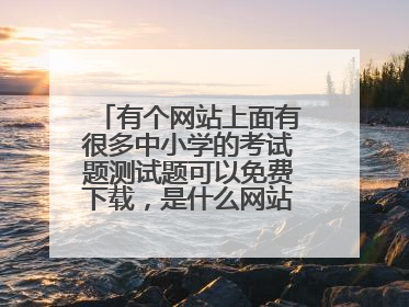 有个网站上面有很多中小学的考试题测试题可以免费下载，是什么网站来？短路忘了。。。。。。