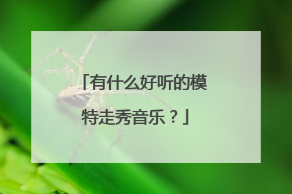 有什么好听的模特走秀音乐？