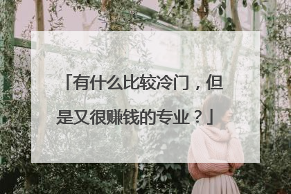 有什么比较冷门，但是又很赚钱的专业？