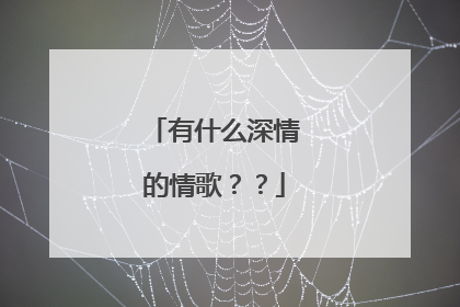 有什么深情的情歌？？