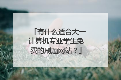 有什么适合大一计算机专业学生免费的刷题网站?