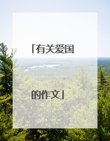 有关爱国的作文