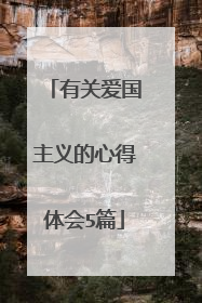 有关爱国主义的心得体会5篇