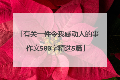 有关一件令我感动人的事作文500字精选5篇