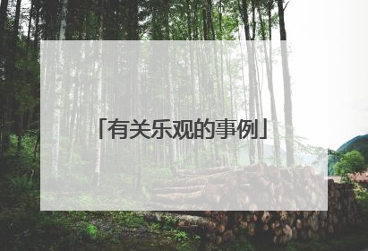 有关乐观的事例