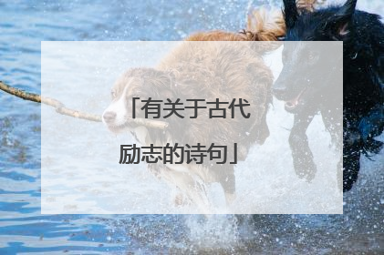 有关于古代励志的诗句