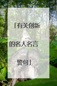 有关创新的名人名言警句