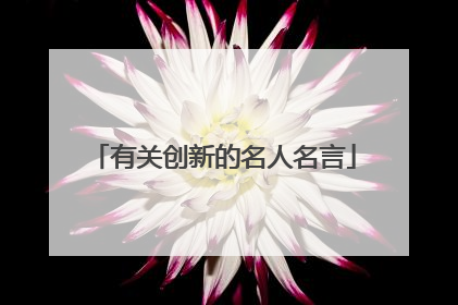 有关创新的名人名言