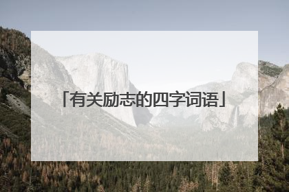 有关励志的四字词语