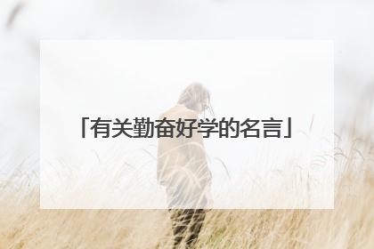 有关勤奋好学的名言