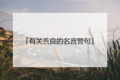 有关善良的名言警句