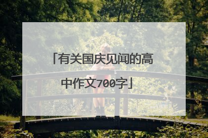 有关国庆见闻的高中作文700字
