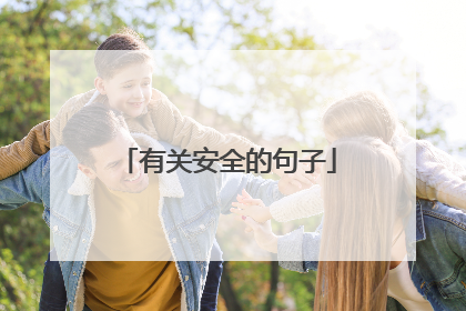 有关安全的句子
